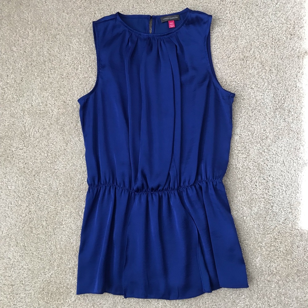 Vince Camuto Blue Sleeveless Top
